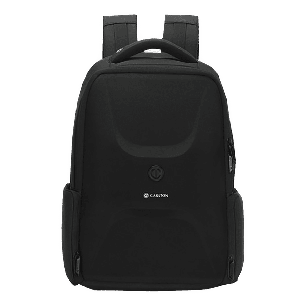 Carlton Dorset 01 Nylon Laptop Backpack for 16 Inch Laptop (27 L, With Rain Cover, Jet Black)_1