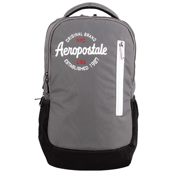 AEROPOSTALE Adventure Polyester Laptop Backpack(30 L, Waterproof, Grey)_1
