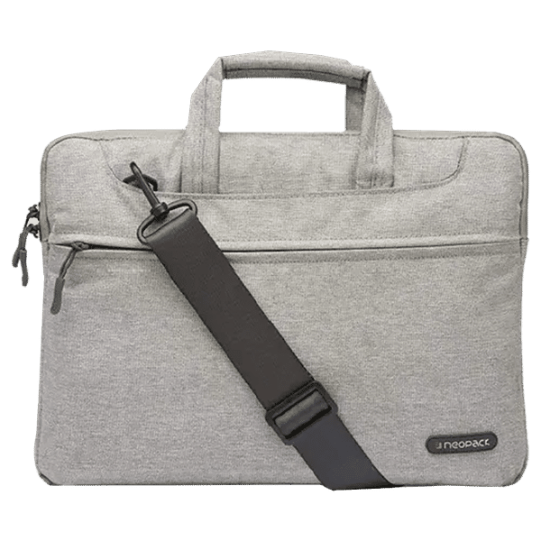 neopack Svelte Nylon Laptop Sling Bag for 13.3 & 14.2 Inch Laptop (Lightweight, Stone Grey)_1