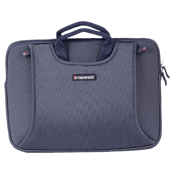neopack Lycra Fabric, Neoprene Laptop Sleeve for 13.3 & 14.2 Inch Laptop (Water Resistant, Navy Blue)_1