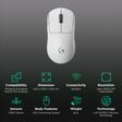 logitech PRO X Rechargeable Wireless Optical Gaming Mouse (25600 DPI Adjustable, Click Tensioning System, White)_2