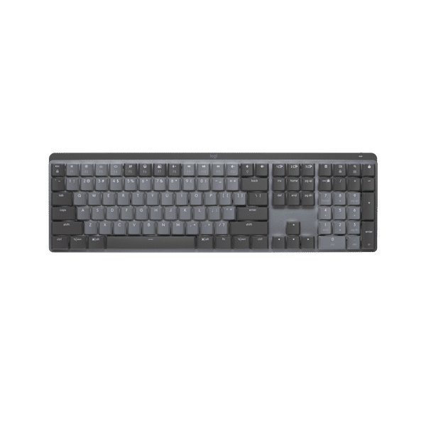logitech MX Keys Mechanical Rechargeable Bluetooth Wireless Performance Keyboard with Multi Device Connectivity (Ambient Light Sensors, Graphite)_1