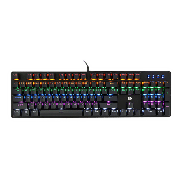 HP K100 Wired Gaming Keyboard with Backlit Keys (Windows Lock Key, Black)_1
