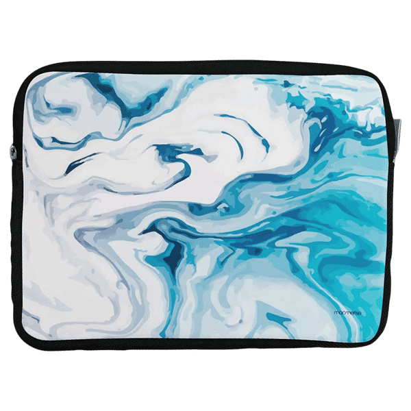 macmerise Liquid Funk Turquoise Neoprene Laptop Sleeve for 13 Inch Laptop (Water Resistant, Multi Color)_1