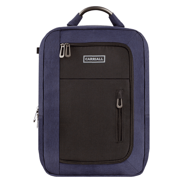 Carriall Minch Polyester Laptop Backpack for 15.6 Inch Laptop (27.3 L, USB Charging Port, Blue/Black)_1