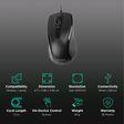 Targus U660 Wired Optical Mouse with Customizable Buttons (1000 DPI, Smooth and Precise Control, Black)_2