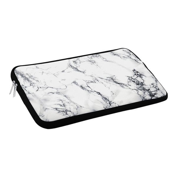 macmerise Marble Neoprene Laptop Sleeve for 13 Inch Laptop (Water Resistant, White Luna)_1