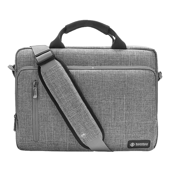 tomtoc Defender Fabric Laptop Sling Bag for 16 Inch Laptop (Water Repellent, Grey)_1
