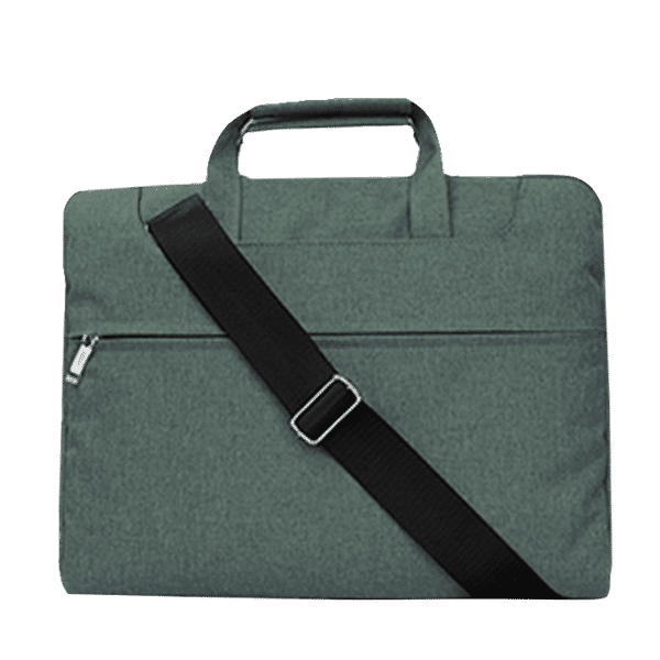 in base Denim Laptop Sling Bag for 13.3 Inch Laptop (Water Resistant, Green)_1