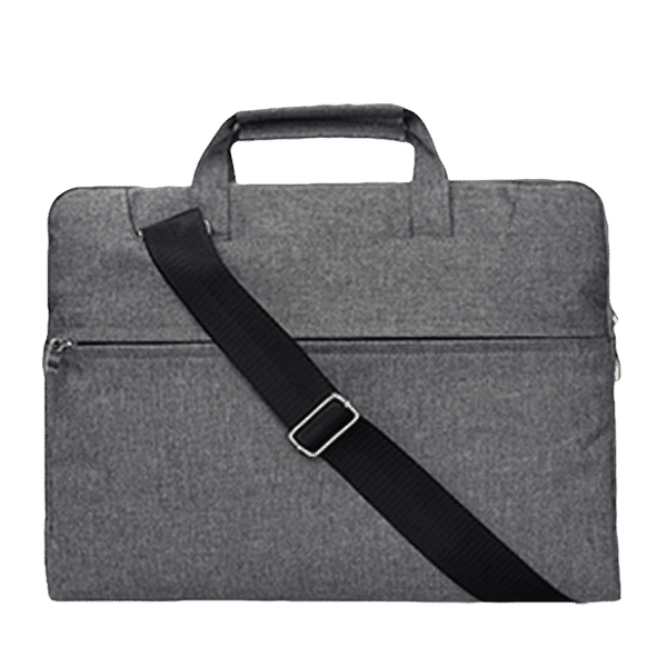 in base Denim Laptop Sling Bag for 15.4 Inch Laptop (Water Resistant, Grey)_1