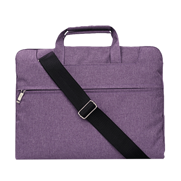 in base Denim Laptop Sling Bag for 15.4 Inch Laptop (Water Resistant, Purple)_1