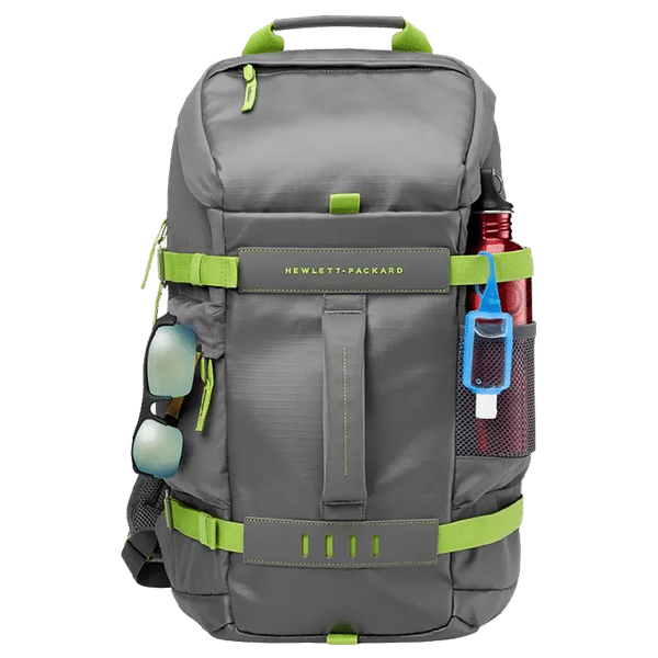 HP Odyssey Synthetic Laptop Backpack for 15.6 Inch Laptop (Scratch & Weather Resistant, Green/Gray)_1
