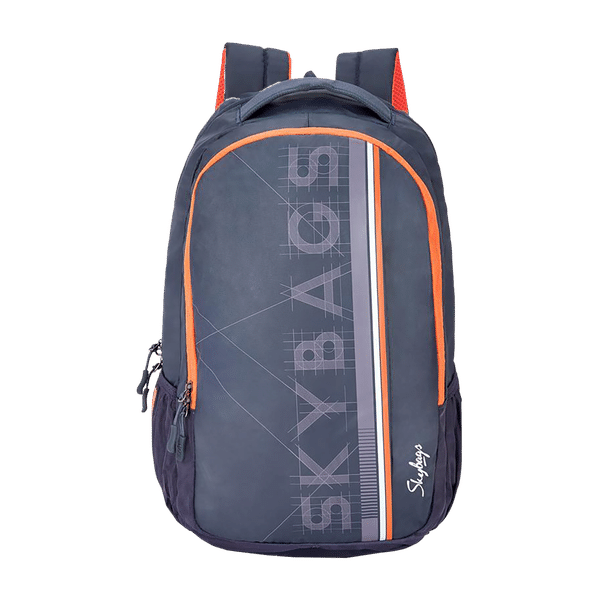 Skybags Campus 05 Polyester Laptop Backpack for 15.6 Inch Laptop (30 L, With Rain Cover, Navy Blue)_1