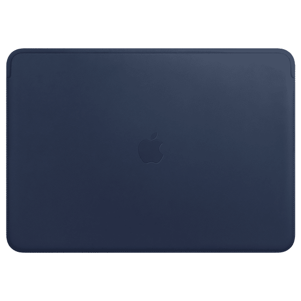 Apple Leather Laptop Sleeve for 15 Inch Laptop (Solid Design, Midnight Blue)_1