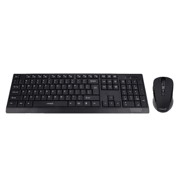 Croma Wireless Keyboard & Mouse Combo (1000 DPI, Plug & Play, Black)_1