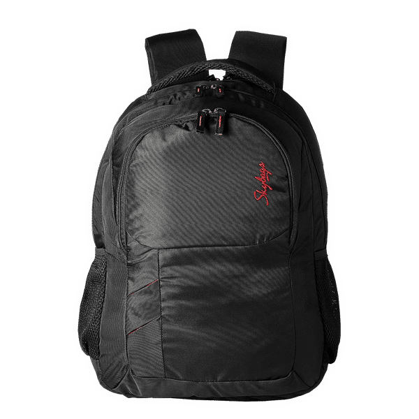 Skybags Fox Polyester Laptop Backpack for 15 Inch Laptop (29 L, Cushion Backstrap, Black)_1