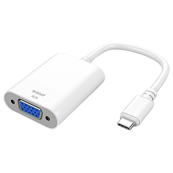 ultraprolink USB Type C to VGA Port Adapter (Supports Dual View, White)_1