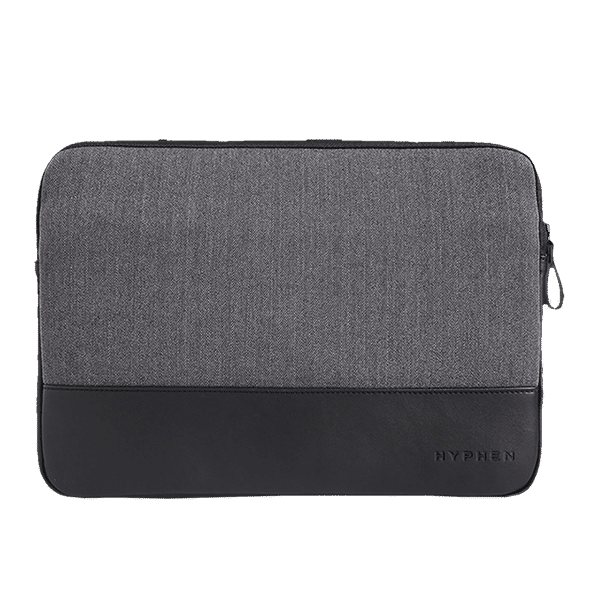 HYPHEN ESSE 301 Fabric, Polyester Laptop Sleeve for 13.3 Inch Laptop (Stylish Design with Carry Strap, Black)_1