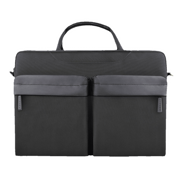 HYPHEN ESSE 701 Fabric, Polyester Laptop Sling Bag for 14 & 16 Inch Laptop (Scratch Resistant, Black)_1