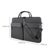 HYPHEN ESSE 701 Fabric, Polyester Laptop Sling Bag for 14 & 16 Inch Laptop (Scratch Resistant, Black)_2