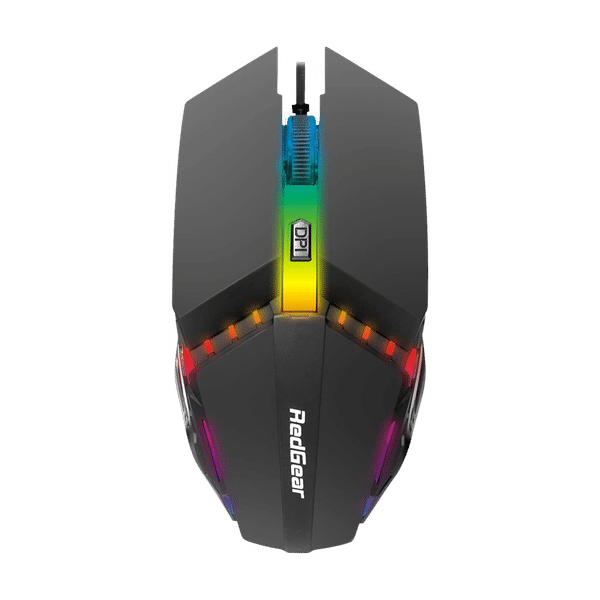 Red Gear A-10 Wired Optical Gaming Mouse (2400 DPI, Light Sync RGB, Black)_1