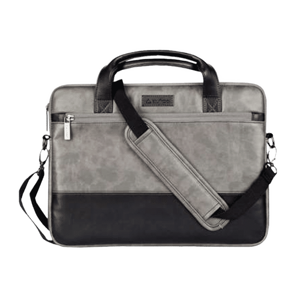 stuffcool Lush Faux Leather Laptop Sling Bag for 14 Inch Laptop (Detachable & Adjustable Shoulder Strap, Black)_1