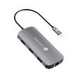 NOVOO 7-in-1 USB 3.0 Type C to USB 2.0 Type C, USB 2.0 Type A, USB 3.0 Type A, HDMI, LAN Port USB Hub (Pass-Through Charging, Dark Grey)_1