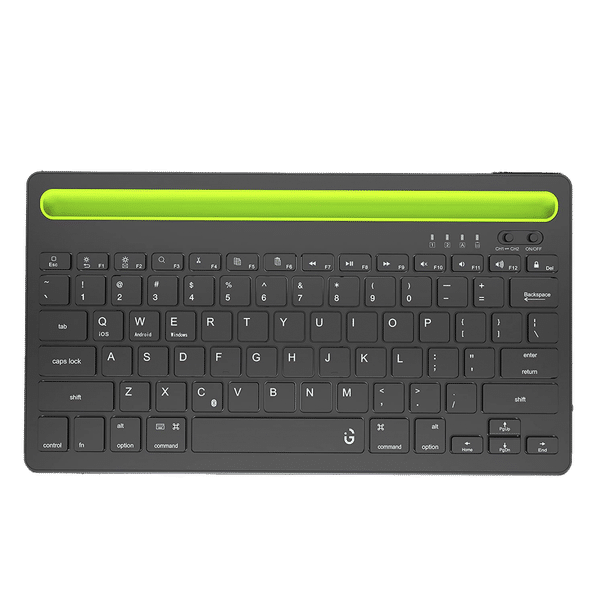 iGear iG-BK100 Rechargeable Bluetooth 3.0 Wireless Keyboard with Multi Device Connectivity (Scissor Mechanism, Black)_1