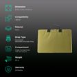 TUCANO Minilux Nylon Laptop Sleeve for 13, 14 & 15 Inch Laptop (Internal Anti-shock Padding, Acid Green)_3