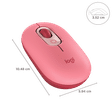 logitech POP Wireless Optical Performance Mouse with Silent Click Buttons (4000 DPI Adjustable, Multi Device Connectivity, Heartbreaker)_3