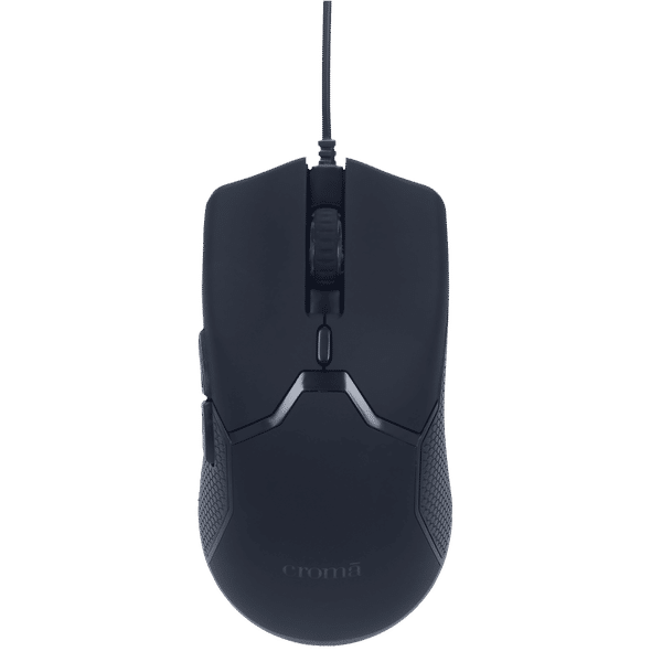Croma Wired Optical Gaming Mouse (3200 DPI Adjustable, Ergonomic Design, Black)_1