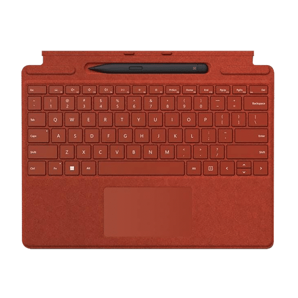 Microsoft Surface Pro Signature Wireless Keyboard with Touchpad (with Slim Pen, Poppy Red)_1
