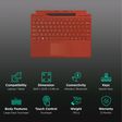 Microsoft Surface Pro Signature Wireless Keyboard with Touchpad (with Slim Pen, Poppy Red)_2