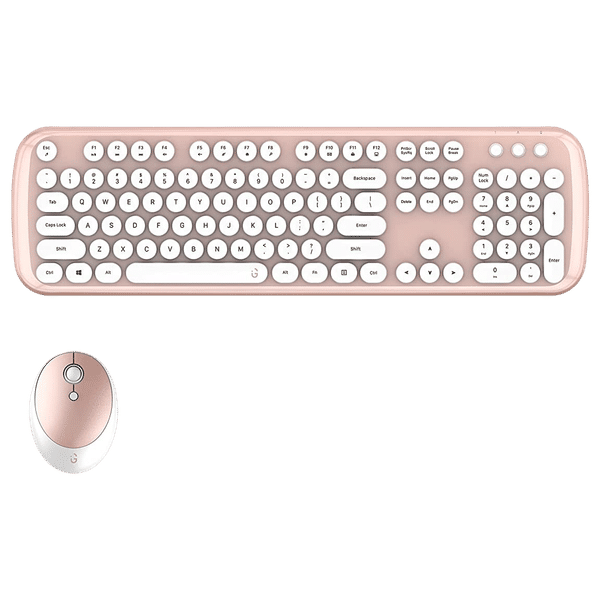 iGear KeyBee Pro Limited Edition Wireless Keyboard & Mouse Combo (104 Keys, 1600 DPI Adjustable, Plug & Play, White)_1