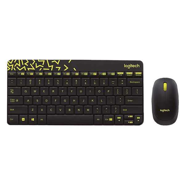 logitech MK240 Wireless Keyboard & Mouse Combo (1000 DPI, Spill Resistant, Black/Chartreuse Yellow)_1