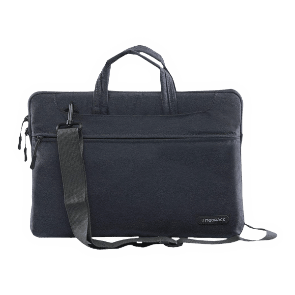 neopack Svelte Nylon, Fabric Laptop Sling Bag for 13.3 & 14.2 Inch Laptop (Lightweight, Navy Blue)_1