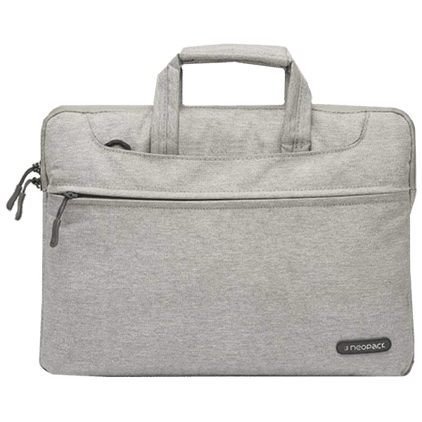 neopack Svelte Nylon, Fabric Laptop Sling Bag for 13.3 & 14.2 Inch Laptop (Lightweight, Stone Grey)_1