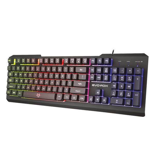 AMKETTE EvoFox Warhammer Wired Gaming Keyboard with Backlit Keys (19 Anti Ghosting Keys, Black)_1