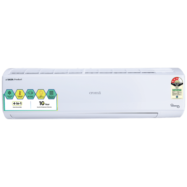 Buy Croma 4 in 1 Convertible 1 Ton 3 Star Inverter Split AC with Dust  Filter (2023 Model, Copper Condenser, CRLA012IND170251) Online - Croma