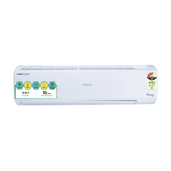 Croma 4 in 1 Convertible 1.5 Ton 3 Star Inverter Split AC with Active Carbon Filter (2023 Model, Copper Condenser, CRLA018IND170258)_1