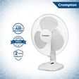 Crompton High Flo Wave Plus 40cm Sweep 3 Blade Table Fan (With Copper Motor, TFHFWAVPL16KDW, White)_4