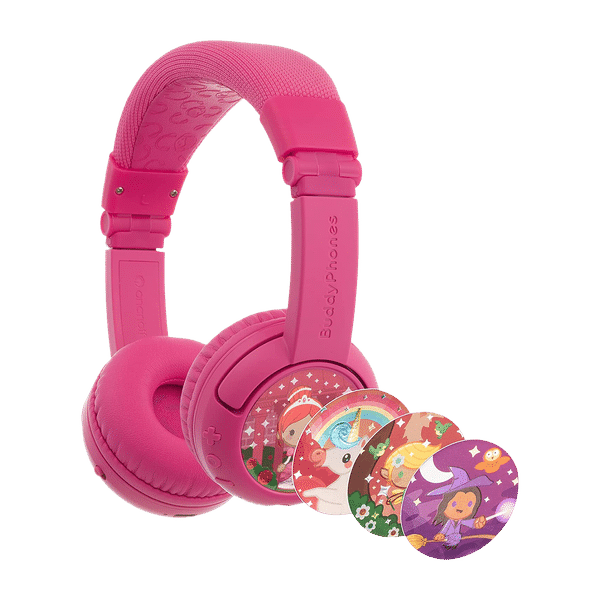 onanoff BuddyPhones Play Plus BT-BP-PLAYP Bluetooth Headphone With Mic (Upto 20 Hours Playback, On Ear, Rose Pink)_1