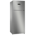 BOSCH Series 4 334 Litres 3 Star Frost Free Double Door Convertible Refrigerator with Temperature Display (CTC35S032I, Sparkly Steel)_1