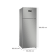 BOSCH Series 4 269 Litres 3 Star Frost Free Double Door Convertible Refrigerator with Vario Inverter Compressor (CTC29S031I, Sparkly Steel)_3