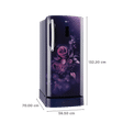 LG 201 Litres 5 Star Direct Cool Single Door Refrigerator with Smart Inverter (GL-D211CBEU.ABEZEB, Blue Euphoria)_3