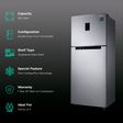 SAMSUNG 301 Litres 2 Star Frost Free Double Door Convertible Refrigerator with Deodorizer (RT34C4522S8/HL, Elegant Inox)_2