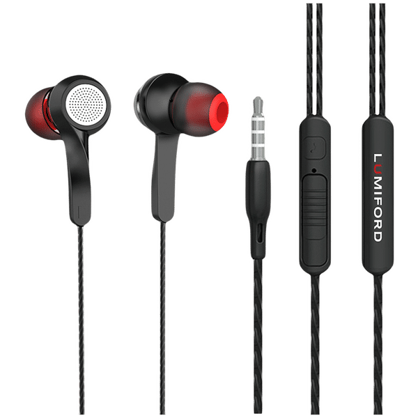 LUMIFORD Ultimate U30 Wired Earphone with Mic (In Ear, Red)_1