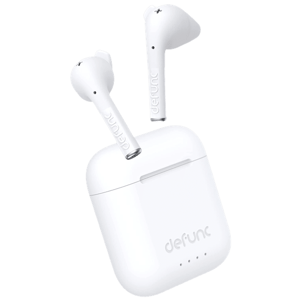 defunc True Talk IT009760862 TWS Earbuds with Environmental Noise Cancellation (IPX4 Water Proof, Deep Bass, White)_1