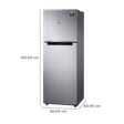 SAMSUNG 236 Litres 2 Star Frost Free Double Door Convertible Refrigerator with Toughened Glass Shelves (RT28C3742S8/HL, Elegant Inox)_3