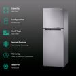SAMSUNG 236 Litres 2 Star Frost Free Double Door Refrigerator with Deodorizer (RT28C3042S8/HL, Elegant Inox)_2